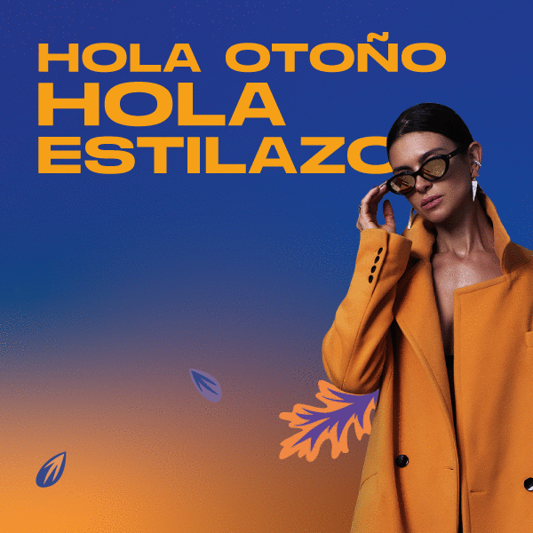 Chica con gafas y abrigo naranja