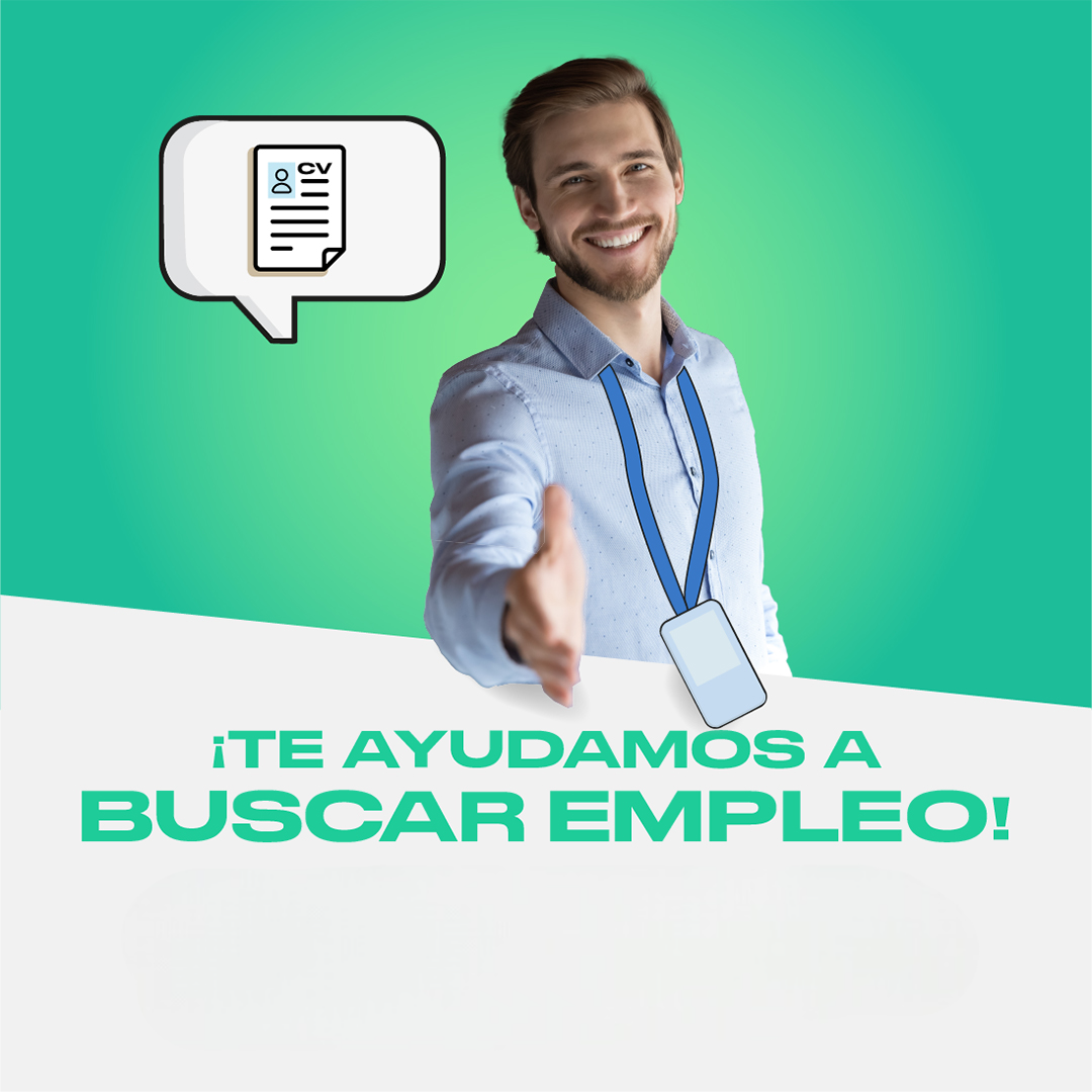 Joven tendiendo la mano y sonriendo