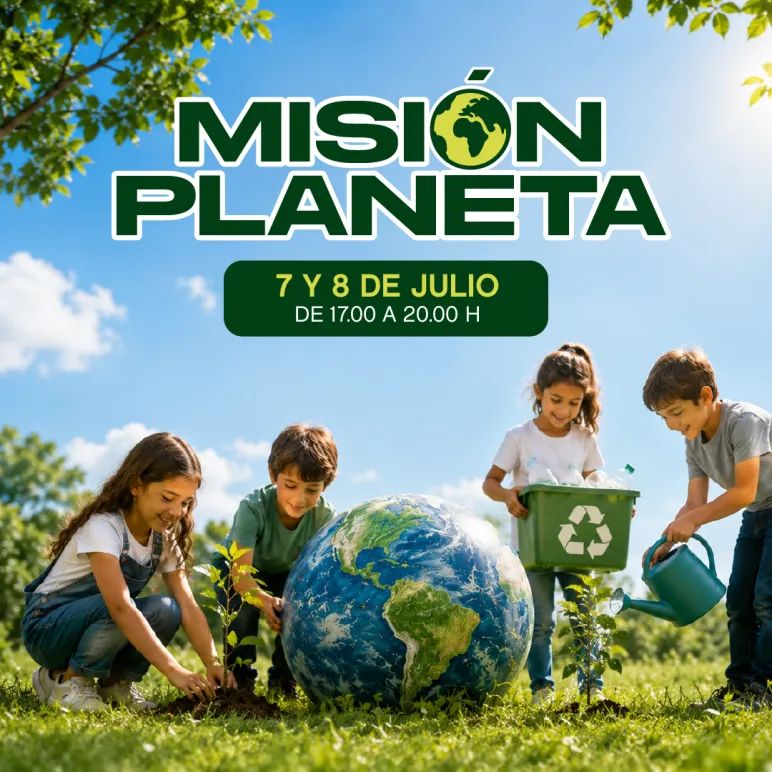 Niños plantando